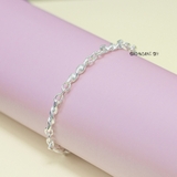 Lắc Tay Bạc Ta Dạng Sợi Xoắn Tinh Tế L2410160049