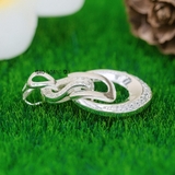 Mặt Dây Chuyền Bạc Nữ Tròn Đính Đá Hình Vầng Trăng M2412170018