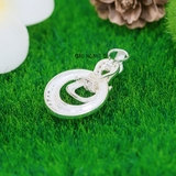 Mặt Dây Chuyền Bạc Nữ Tròn Đính Đá Hình Vầng Trăng M2412170018