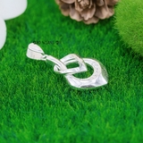 Mặt Dây Chuyền Bạc Nữ Kiểu Giọt Nước Trơn Ít Đá Sáng Đẹp M2412170014