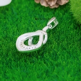 Mặt Dây Chuyền Bạc Nữ Kiểu Giọt Nước Trơn Ít Đá Sáng Đẹp M2412170014