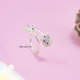 Nhẫn Bạc Trẻ Em Hình Mặt Mèo Kitty Đính Đá Free Size N2409030036