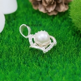 Mặt Dây Chuyền Bạc Nữ Hoa 5 Cánh Ngọc Trai Xinh Xắn M2412170108