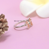 Nhẫn Bạc Trẻ Em Nơ Màu Cam N2409040055