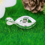 Mặt Dây Chuyền Bạc Nữ Chiếc Lá Đá Đen Sang Trọng M2412170089