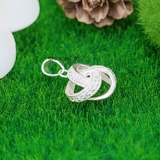 Mặt Dây Chuyền Bạc Nữ Kiểu Xoắn Đính Đá Đẹp M2412130002