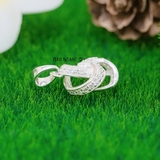 Mặt Dây Chuyền Bạc Nữ Kiểu Xoắn Đính Đá Đẹp M2412130002