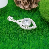 Mặt Dây Chuyền Bạc Nữ Hình Chiếc Lá Đá 8 Ly Sang Trọng M2412170084