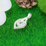 Mặt Dây Chuyền Bạc Nữ Hình Chiếc Lá Đá 8 Ly Sang Trọng M2412170084