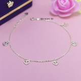 Lắc Chân Bạc Nữ S925 Kiểu Trái Tim Chia Đôi L2410140050