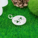 Mặt Dây Chuyền Bạc Nữ Tròn Chữ X Sang Trọng Lấp Lánh M2412170091