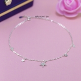 Lắc Chân Bạc Nữ S990 Nguyên Chất Hình Sao Biển Đính Đá Lấp Lánh