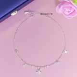 Lắc Chân Bạc Nữ S990 Nguyên Chất Hình Sao Biển Đính Đá Lấp Lánh