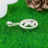 Mặt Dây Chuyền Bạc Nữ S925 Tròn Hình Bông Hoa 4 Cánh Đính Đá Tinh Tế M2409210036