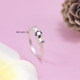 Nhẫn Bạc Nữ Hình Chiếc Nơ Đá Đen N2409040124