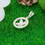Mặt Dây Chuyền Bạc Nữ S925 Tròn Hình Bông Hoa 4 Cánh Đính Đá Tinh Tế M2409210036