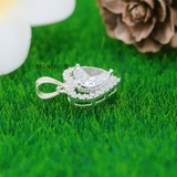 Mặt Dây Chuyền Bạc Nữ Hình Trái Tim Đính Đá Tấm Lấp Lánh M2412170078