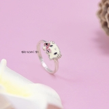 Nhẫn Bạc Trẻ Em Hình Mặt Mèo Kitty N2409030040