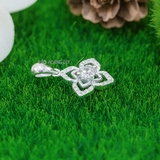 Mặt Dây Chuyền Bạc Nữ Hoa 4 Cánh Nhọn Nhỏ Xinh M2412170106