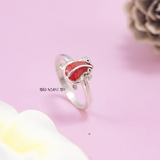 Nhẫn Bạc Trẻ Em Hình Con Ếch Màu Đỏ Ngộ Nghĩnh N2409040007