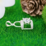 Mặt Dây Chuyền Bạc Nữ Hình Ổ Khóa Đá 7 Ly Sang Trọng M2412170049