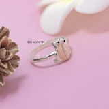 Nhẫn Bạc Trẻ Em Hình Con Ếch Màu Hồng Ngộ Nghĩnh N2409040005