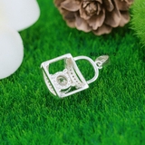 Mặt Dây Chuyền Bạc Nữ Hình Ổ Khóa Đá 7 Ly Sang Trọng M2412170049