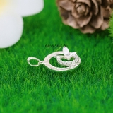 Mặt Dây Chuyền Bạc Nữ Tròn Cánh Bướm Nhẹ Nhàng Bay Bổng