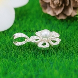 Mặt Dây Chuyền Bạc Nữ Hoa 5 Cánh Ngọc Trai Nhỏ Xinh M2412170110