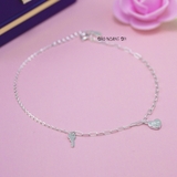 Lắc Chân Bạc Nữ S990 Nguyên Chất Trái Tim Và Chìa Khóa L2410140014