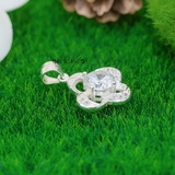 Mặt Dây Chuyền Bạc Nữ Hoa 4 Cánh Đá 7.5 Ly Sang Trọng M2412170071