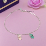 Lắc Chân Bạc Nữ S925 Hình Chiếc Dép 2 Màu Độc Đáo L2410140007
