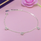 Lắc Chân Bạc Nữ S990 Nguyên Chất Ngôi Sao Đá Trắng Xinh Xắn L2410150021