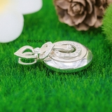 Mặt Dây Chuyền Bạc Nữ Thiết Kế Kiểu Nhiều Vòng Tròn Bắt Mắt M2412170027
