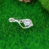Mặt Dây Chuyền Bạc Nữ Hình Giọt Nước Đá 5Ly5 Xinh Xắn M2412170039