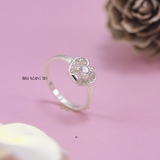 Nhẫn Bạc Trẻ Em Hình Quả Táo Đính Đá N2409040037
