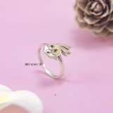 Nhẫn Bạc Trẻ Em Hình Mặt Thỏ Màu Trắng Vàng N2409040001