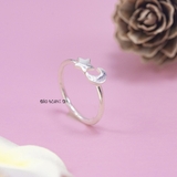 Nhẫn Bạc Trẻ Em Hình Trăng Sao N2409040059