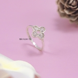 Nhẫn Bạc Trẻ Em Hình Bông Hoa Đính Đá N2409040038