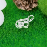 Mặt Dây Chuyền Bạc Nữ Trái Tim Đơn Giản Nổi Bật M2412170087