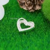 Mặt Dây Chuyền Bạc Nữ Trái Tim Đính Đá Lấp Lánh M2412170017