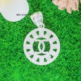 Mặt Dây Chuyền Bạc Nữ Tròn Chữ X Trung Tâm Sang Trọng M2412170036