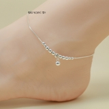 Lắc Chân Bạc Nữ S925 Sợi Mì Vuông Có Quả Chuông Nhỏ Xinh L2410150017