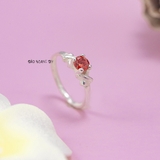 Nhẫn Bạc Trẻ Em Gắn Đá Màu Cam N2409040060
