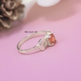 Nhẫn Bạc Trẻ Em Gắn Đá Màu Cam N2409040063