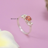 Nhẫn Bạc Trẻ Em Gắn Đá Màu Cam N2409040063