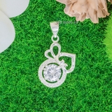 Mặt Dây Chuyền Bạc Nữ S925 Tròn Đá 7 Ly Sang Trọng M2409230080