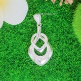 Mặt Dây Chuyền Bạc Nữ Kiểu Giọt Nước Trơn Ít Đá Sáng Đẹp M2412170014