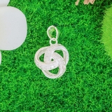 Mặt Dây Chuyền Bạc Nữ Kiểu Xoắn Đính Đá Đẹp M2412130002