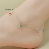 Lắc Chân Bạc Nữ S925 Quả Táo Nhiều Màu Xinh Xắn